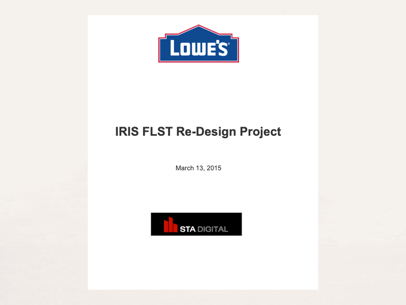 Lowe's IoT IRIS Control pad project
