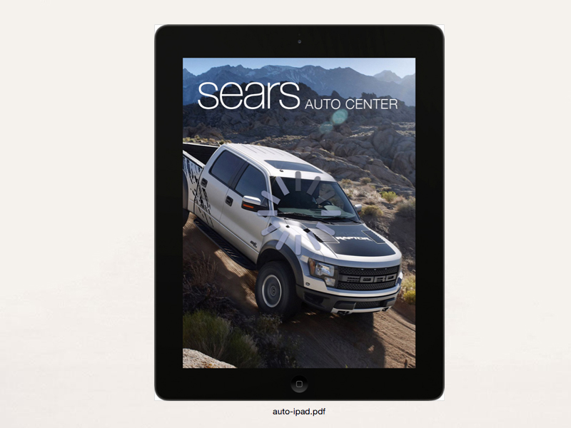 Sears Auto iPad experience project